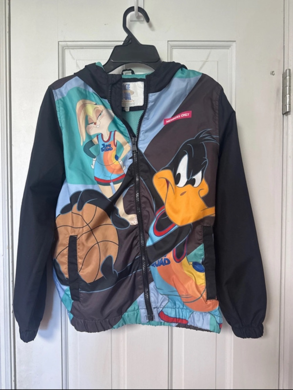 Kids' Looney Tunes Daffy & Lola Basketball Hooded Jacket - Black/Teal
